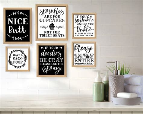 10 Free Bathroom SVG Quotes for Funny Farmhouse Signs