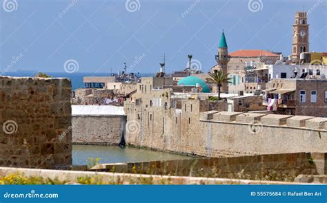 Acre Akko Old City Port - Israel Stock Photo - Image of facade, east ...