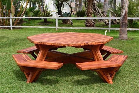 Octagonal Picnic Table | Picnic table, Octagon picnic table, Picnic ...