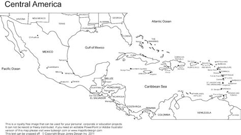 Printable Central America Map Quiz - Printable US Maps