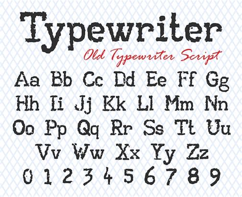 Typewriter Font Ttf Svg Old Typewriter Font Vintage Typewriter - Etsy