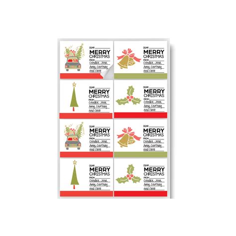 Merry Christmas Labels 8 – pack of 32 – Print my Labels