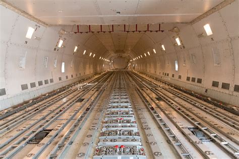 Interior Of Empty Cargo Aircraft Stock Photo - Download Image Now - iStock