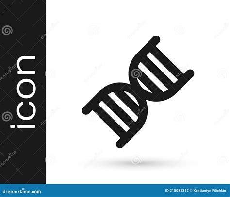 Black DNA Symbol Icon Isolated on White Background. Vector Stock Vector ...