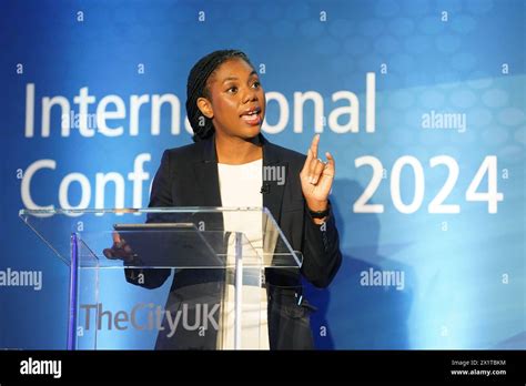 Business and Trade Secretary Kemi Badenoch delivers a keynote speech ...