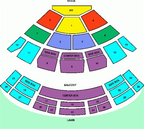 Saratoga Performing Arts Center Seating Chart - Center Seating Chart