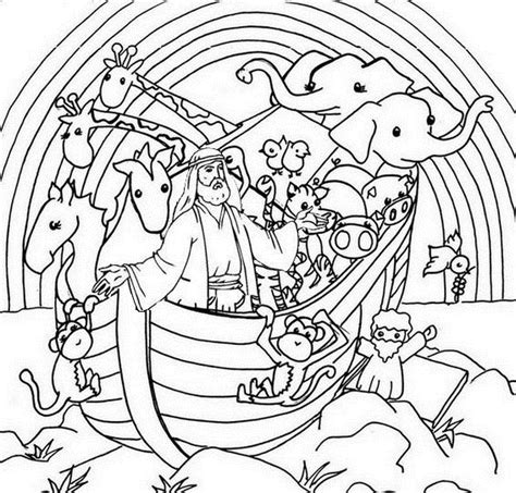 a picture of noah ark coloring page for kids