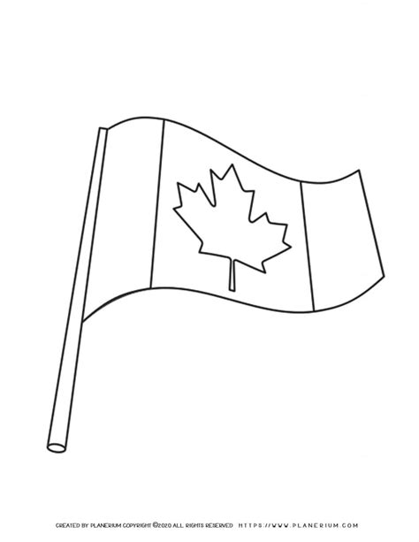 Canada Flag | Free Coloring Page | Planerium