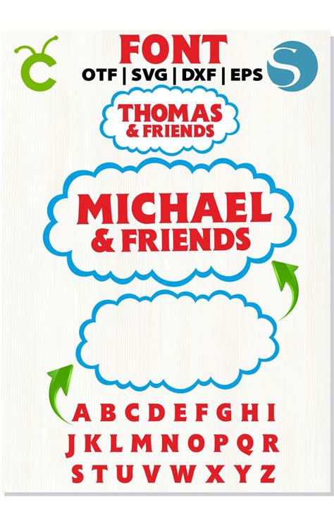 Thomas & Friends font SVG + Train Thomas font OTF + Thomas & Friends ...