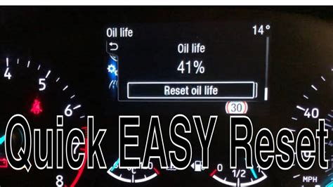 Ford Focus EcoBoost: Resetting Oil Life on dashboard after oil change. Complete how to guide ...