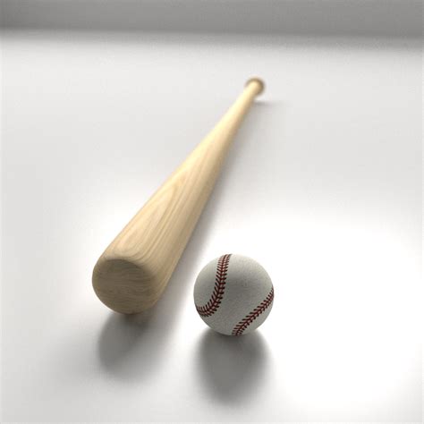 Baseball Bat and Ball 3D Model .max .fbx .blend .dae - CGTrader.com