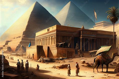 digital illustration of a scene from ancient egypt, ai generated Stock ...