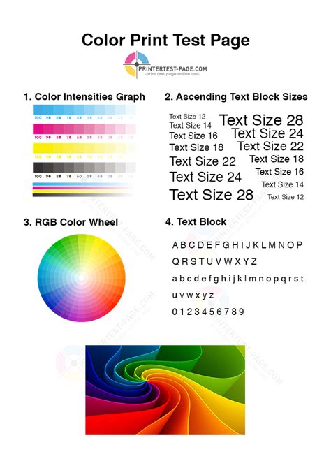 Color Page Print Test | Printer Test Page