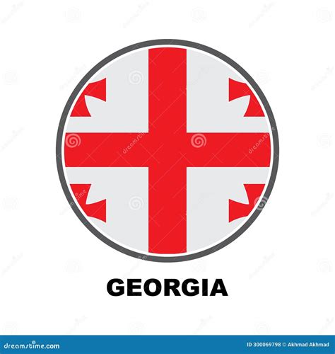 Georgia flag logo stock vector. Illustration of national - 300069798