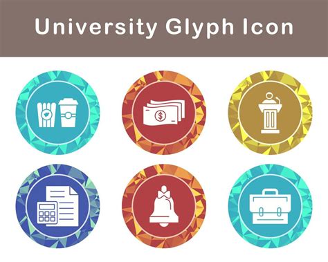 university Vector Icon Set 21393355 Vector Art at Vecteezy