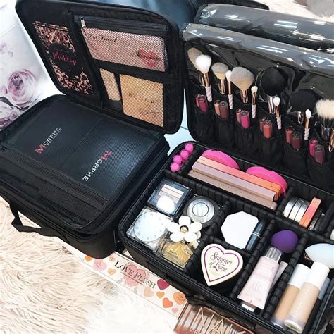 Professional Portable Large Travel Oxford Soft Makeup Bag with Mirror ...