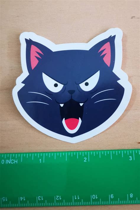 CAT FACE STICKERS Large Die Cut Sticker Pack for - Etsy