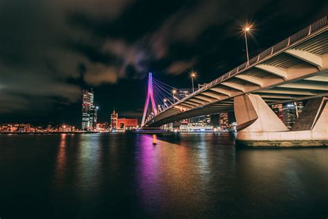 erasmus bridge 4k HD Wallpaper