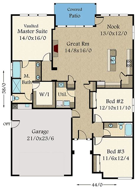 Exclusive One Story Modern House Plan with Open Layout - 85234MS ...