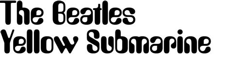 The Beatles 'Yellow Submarine' font download - Famous Fonts