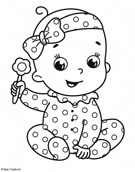 Baby Girl Smiles coloring page