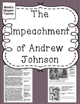 Impeachment of Andrew Johnson by World's Okayest Teacher | TpT