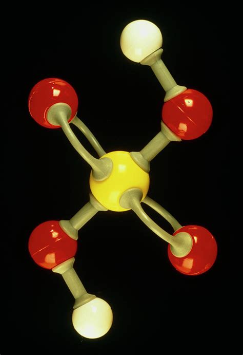 Model Of Molecule Of Sulphuric Acid Photograph by Adam Hart-davis ...