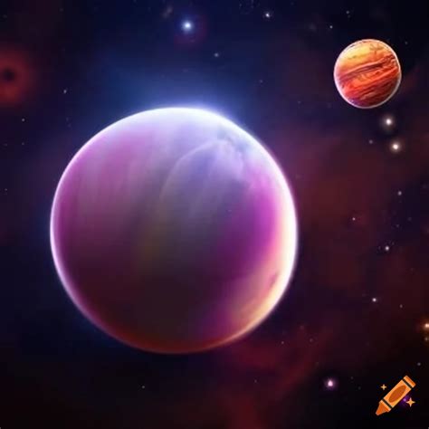 Image of planets orbiting a fiery ball on Craiyon