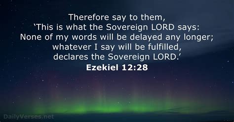 December 30, 2017 - Bible verse of the day - Ezekiel 12:28 ...