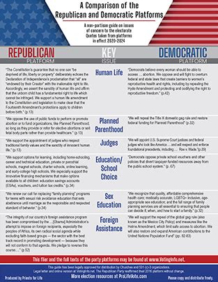 Comparison of the Current Republican and Democratic Platforms