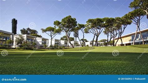 Retirement Community Condos on a Resort Golf Course Stock Image - Image of condominium, senior ...