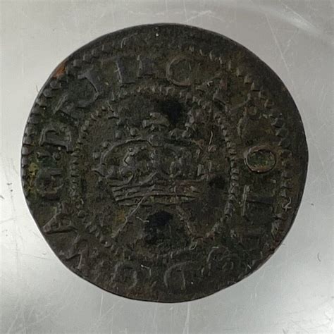 Charles I 1st Copper Hammered Farthing Coin #3 — Wheeler Antiques