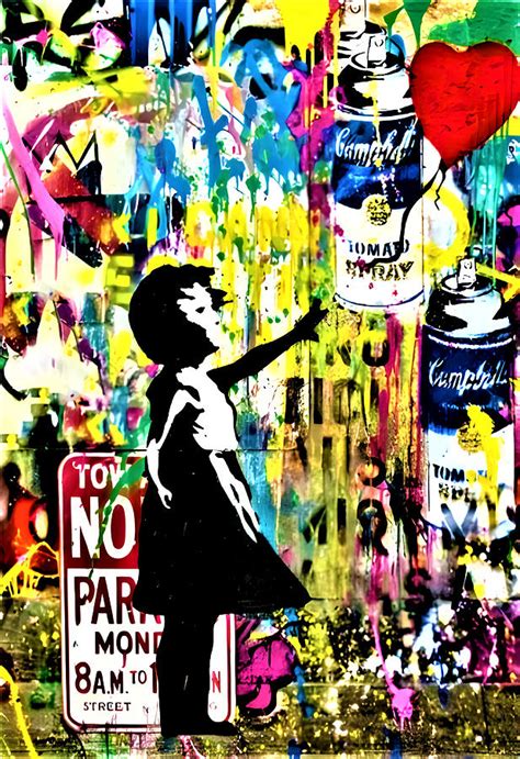 banksy balloon girl painting Poster summer Painting by Martin Clarke ...