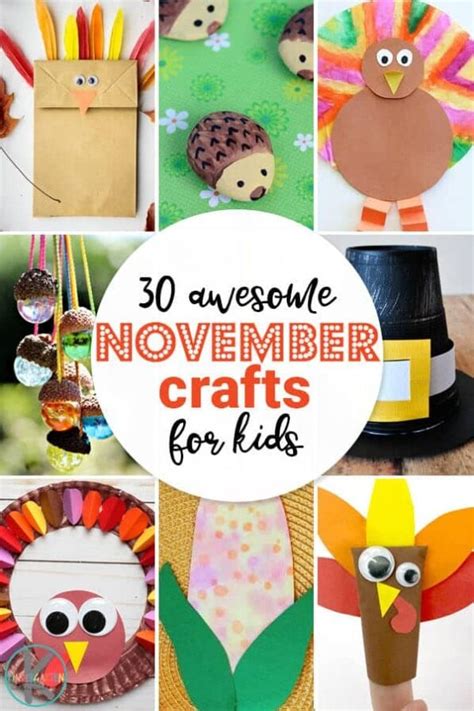 30 Really FUN November Crafts for Kids