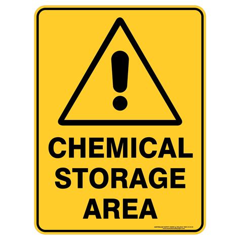 CHEMICAL STORAGE AREA | Buy Now | Discount Safety Signs Australia