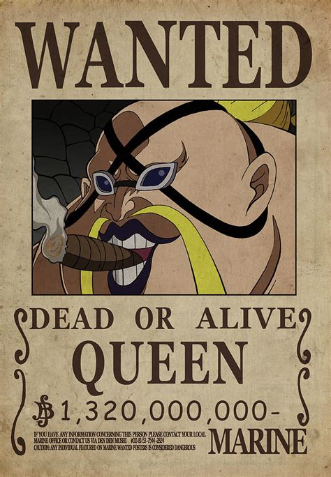 One Piece Wanted Poster - QUEEN Digital Art by Niklas Andersen - Fine Art America