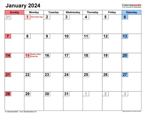 Calendar Of January 2024 - Calendar 2024 Ireland Printable