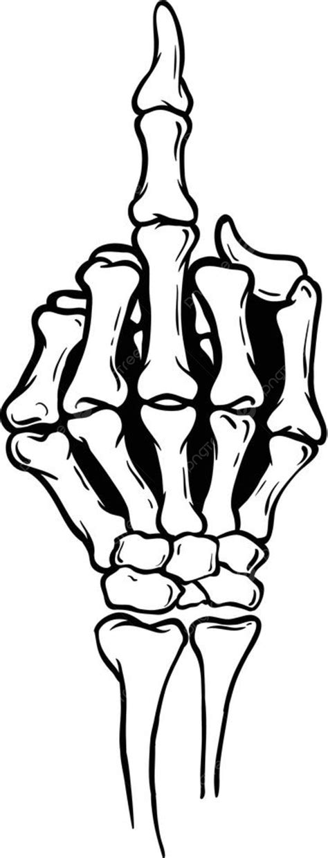 Skeleton Middle Finger Clipart Hd PNG, Skeleton Shows Middle Finger, Logo, Clip, Concept PNG ...