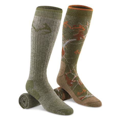 Realtree Men's Merino Wool Blend Boot Socks, 2 Pairs - Walmart.com