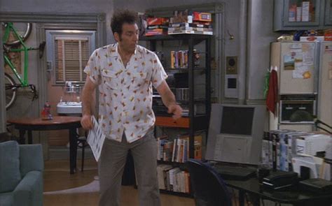 I just noticed when kramer rearranged Jerry's apartment, he puts the bookshelf in front of the ...