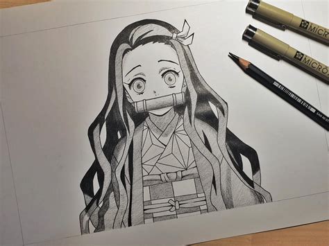 Nezuko Pencil Sketch Pencil Sketch Sketches Anime | Porn Sex Picture