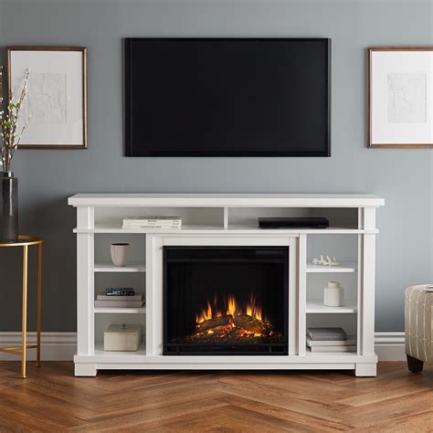 Real Flame Belford Electric Entertainment Fireplace White – BrickSeek