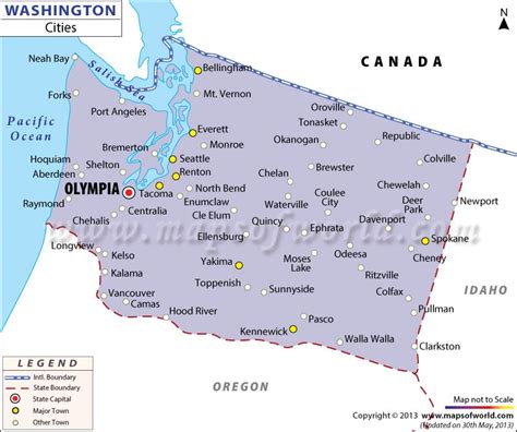 Washington City Maps | Maps of Washington Cities