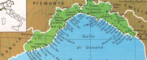 carta geografica liguria - Agenzia e Scuola Nautica NESW