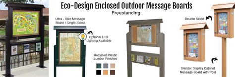 Outdoor Enclosed Double-Sided Message Boards – FloorStands