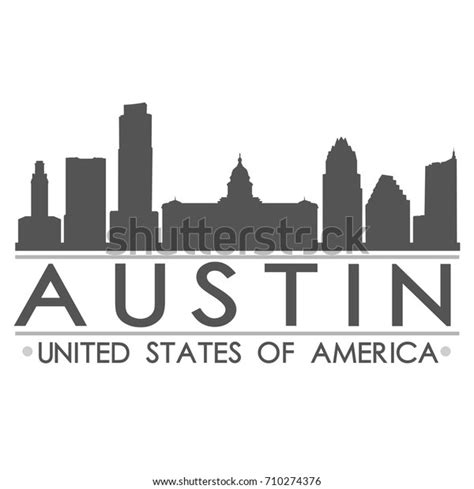 Austin Texas Skyline Silhouette Design City Stock Vector (Royalty Free ...