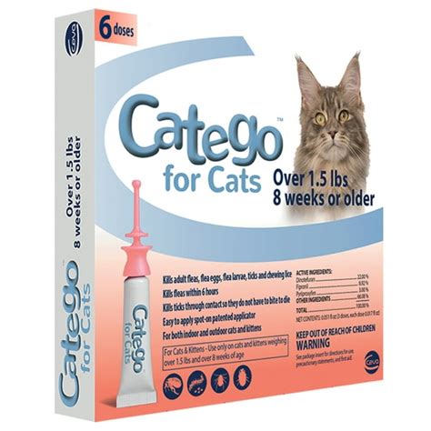 Catego Flea & Tick Control for Cats (6 Doses) - Walmart.com - Walmart.com