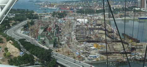 Marina Bay Sands under construction in 2008 (taken from The Flyer) : r/singapore