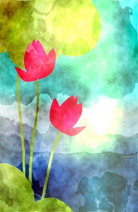 Watercolor Flowers Free Stock Photo - Public Domain Pictures