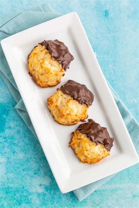 Chocolate Dipped Macaroons • Love From The Oven